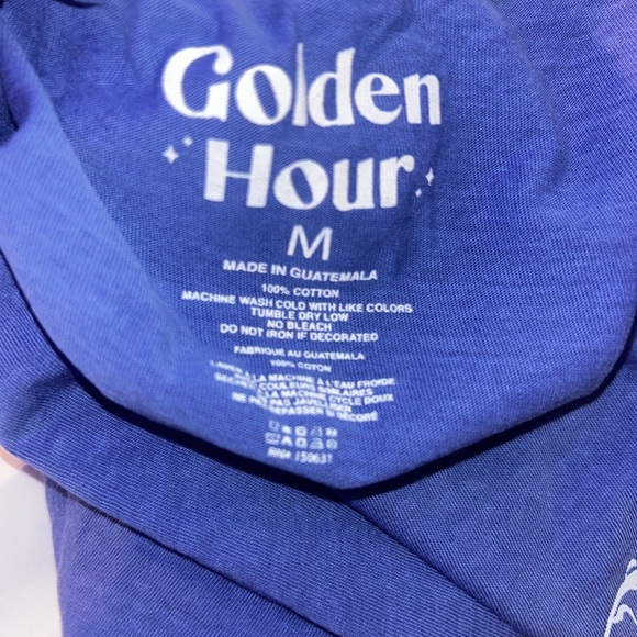 Periwinkle Blue/Purple PacSun/Golden Hour Butterfly Baby Tee - Picture 3 of 3